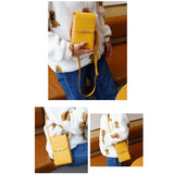 Transparent Touch Screen Mobile Phone Bag Small Shoulder Messenger Bag