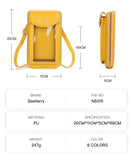 Women's Transparent Touch Screen Mobile Phone Bag