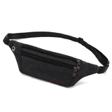 Canvas Waist Belt Pack Sports Chest Bag for Men Women