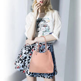 4Pcs Women Soft Faux Leather Shoulder Bag Handbag