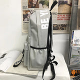 Canvas Women Backpack Solid Shoulder Bags Teen Girl School Bag