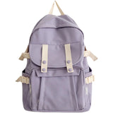 Canvas Women Backpack Solid Shoulder Bags School Bag Mochilas