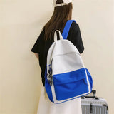 Canvas Women Backpack Solid Shoulder Bags Teenager Girl School Bag