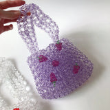 Crystal Woven Beaded Bag Retro Crossbody Hand-held Shoulder Bag