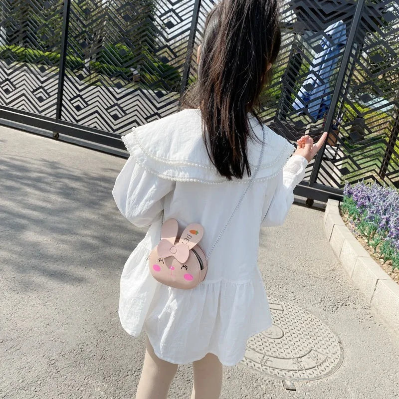 Cartoon Student Girl Cross-body Bag Heart Pattern Multifunctio...