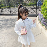 Cartoon Student Girl Cross-body Bag Heart Pattern Multifunctio...