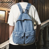 Denim Women Backpack Students Shoulder Bags Teen Girl School Bag