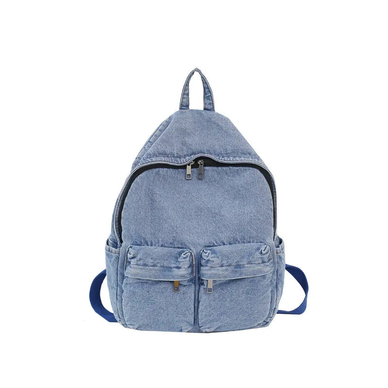 Denim Women Backpack Students Shoulder Bags Teen Girl School Bag