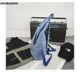 Denim Women Backpack Students Shoulder Bags Teen Girl School Bag