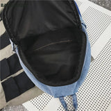 Denim Women Backpack Students Shoulder Bags Teen Girl School Bag