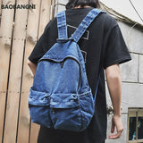Denim Women Backpack Students Shoulder Bags Teen Girl School Bag