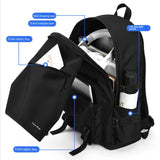 Solid Large Capacity Laptop Student Schoolbag Outdoor Travel Backpack