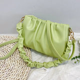 Pleated Cloud Bag Texture Messenger Bag Female Niche Joker