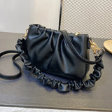 Pleated Cloud Bag Texture Messenger Bag Female Niche Joker