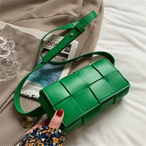 PU Leather Macaroon Small Waist Female Shoulder Bag Hand Bag Messenger Bags Fema