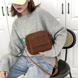 Winter Plush Women Small Shoulder Bag Casual Mini Messenger Bags