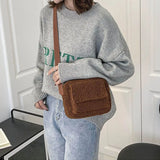Winter Plush Women Small Shoulder Bag Casual Mini Messenger Bags