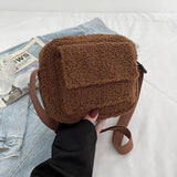 Winter Plush Women Small Shoulder Bag Casual Mini Messenger Bags