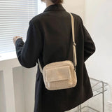 Winter Plush Women Small Shoulder Bag Casual Mini Messenger Bags