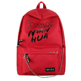 Korea Style Women Backpack Large Capacity Letter Pattern Girls Knapsack