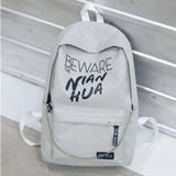 Korea Style Women Backpack Large Capacity Letter Pattern Girls Knapsack