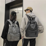 Large Capacity Soft Leather Backpack for Men and Women