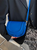 Women's Pu Leather Saddle Shoulder Crossbody Bag Tote