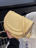 Women's Pu Leather Saddle Shoulder Crossbody Bag Tote