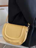 Women's Pu Leather Saddle Shoulder Crossbody Bag Tote