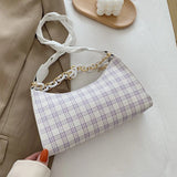 Women's Crossbody Shoulder Bag French Zipper Portable Underarm Bag