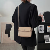 Women's Shoulder Bag PU Leather Female Bag Hardware Lock Flip
