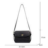 Women's Shoulder Bag PU Leather Female Bag Hardware Lock Flip