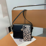 Women's Shoulder Bag PU Leather Female Bag Hardware Lock Flip