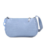 Women's PU Leather Underarm Bag Zipper Handbag Small Square Bag