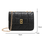 Women's Small Shoulder Bag with Chain Strap PU Leather Crossbody Brown