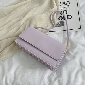 Purple Shoulder Bags for Women PU Leather Crossbody Bag Spring Lady Handbags