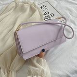 Purple Shoulder Bags for Women PU Leather Crossbody Bag Spring Lady Handbags
