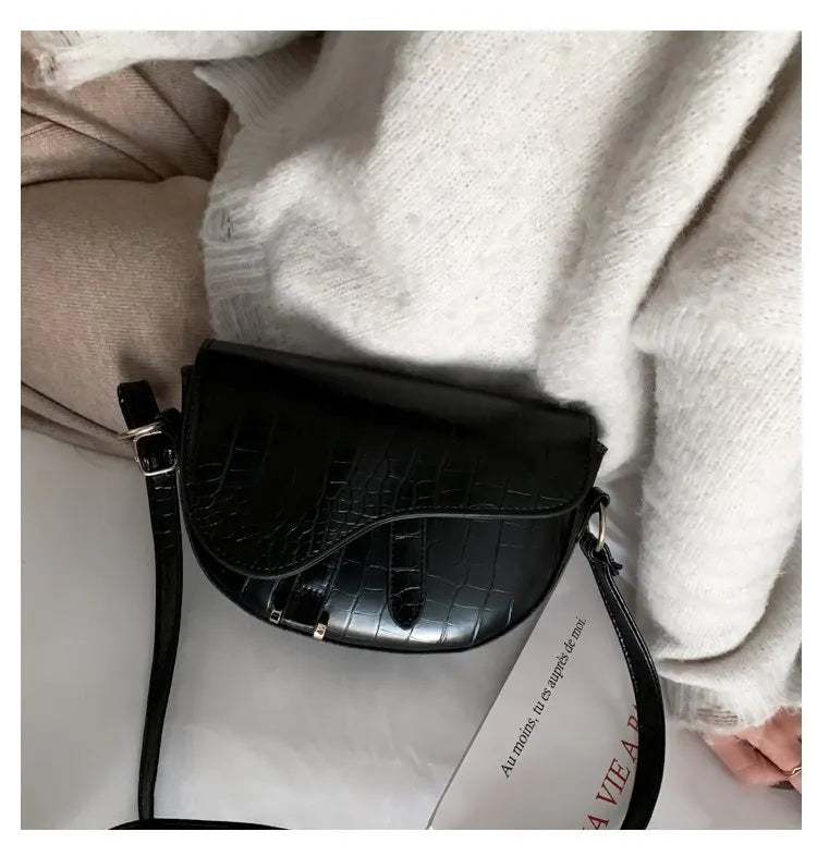 Semicircle Saddle Small Shoulder Crossbody Bags For Women