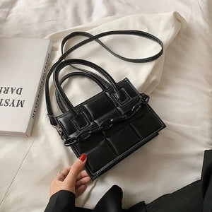 Small Pu Leather Chain Crossbody Bag for Women