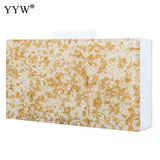 Yellow Sequined Acrylic Evening Bag Women Handbag
