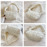 Ladies Winter Handbag Purse Quilted Puffy Shoulder Bag Girls Underarm Cloud