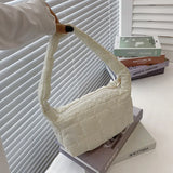 Ladies Winter Handbag Purse Quilted Puffy Shoulder Bag Girls Underarm Cloud