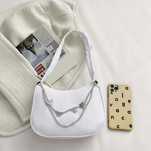 Vintage Butterfly Chain Messenger Bag Casual Crossbody Handbag