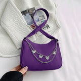 Vintage Butterfly Chain Messenger Bag Casual Crossbody Handbag