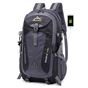 Large Capacity USB Charging Travel Backpack Waterproof Mountaineering Bag