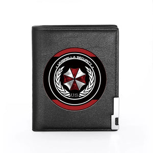 Umbrella Security Leather Wallet Billfold Credit Card Holder Money Bag