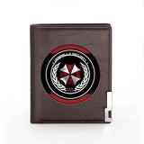 Umbrella Security Leather Wallet Billfold Credit Card Holder Money Bag
