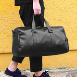 Large Capacity Travel Duffle Faux Leather Gym Tote Bag