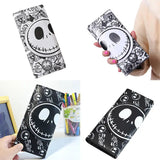 Unisex PU Leather Comics Nightmare Wallets Cartoon Jack Skull Purses