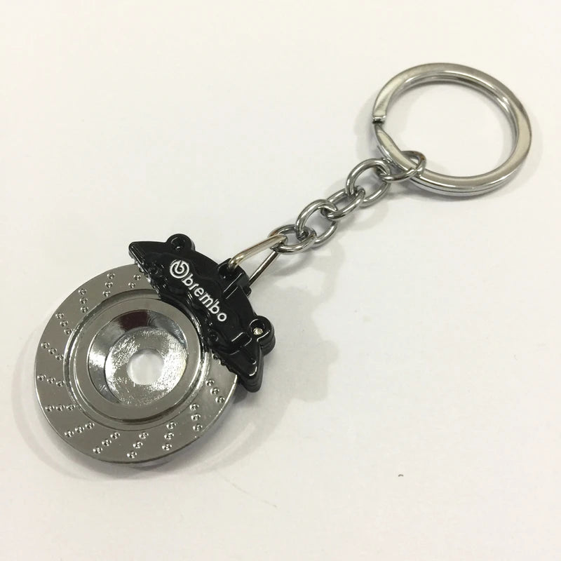 Universal Car Key Case Gunmetal Spinning Turbo Keychain